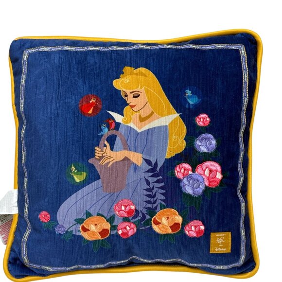 Disney Sleeping Beauty Pillow Princess Aurora Blue Embroidered by Ashley Taylor - Picture 4 of 9